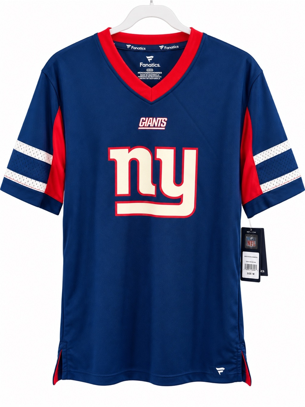 New Fanatics NFL New York Giants Men’s Blue Jersey Shirt Size NWT